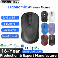 Ratón Inalámbrico Ergonómico Mini USB Tipo-C, Óptico, para Oficina y Hogar, Portátil, para Computadora de Escritorio y Portátil, Venta al Por Mayor OEM ODM