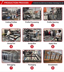 กระจกนิรภั<span class=keywords><strong>ย</strong></span>ประตูอลูมิเนียมบานเลื่อน - Product Image 5