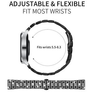 Listensmart Diamond Metal 22mm Correa para <span class=keywords><strong>Huawei</strong></span> <span class=keywords><strong>Watch</strong></span> GT3 Honor Magic <span class=keywords><strong>Watch</strong></span> 2 <span class=keywords><strong>GS</strong></span> <span class=keywords><strong>3</strong></span> Pro ES 316l Correas de reloj de acero inoxidable - Product Image 2
