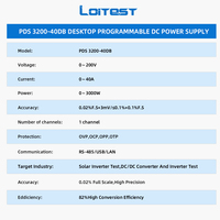 Alimentation CC de bureau haute précision 0-200W 0-40A, alimentation programmable haute puissance 3000W à faible ondulation et bruit