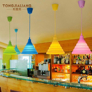 <span class=keywords><strong>Lampadario</strong></span> a sospensione pieghevole a LED in Silicone con paralume per cucina soggiorno camera da letto studio sala da pranzo - Product Image 5