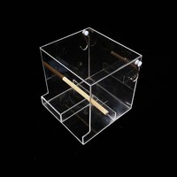 Exhibidor de Ropa Acrílico Moderno, Ecológico y de Lujo, con Ventana Transparente Lavable, Bandeja para Semillas Desmontable, Reciclable y Personalizable