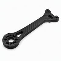Plaque de brise-vitre en fibre de carbone à quatre doigts, pleine paume, usinée CNC, pièces en acier inoxydable personnalisées, support de panneau, tube noir pour