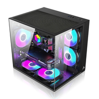 Üretici özel m-atx oyun bilgisayarı kılıfları & temperli cam PC kabine RGB soğutma fanı ile kuleleri oyun PC bilgisayar vaka