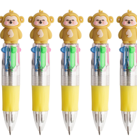 Stylos à bille rétractables polyvalents à pointe en silicone 4 couleurs, ensemble complet, idéaux pour étudiants, école, bureau, journal manuel, marquage quotidien et écriture