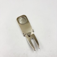 SY 10 Outil de réparation de divots de golf et porte-cigares magnétique en acier inoxydable, étanche, personnalisable en usine, avec marqueur de balle vierge