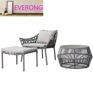 Modern Leisure Outdoor Aluminium Garden Furniture Beach Lounger <strong>Chair</strong> Rattan Reclining Lounge <strong>Chair</strong> with Ottoman - Product Image 3