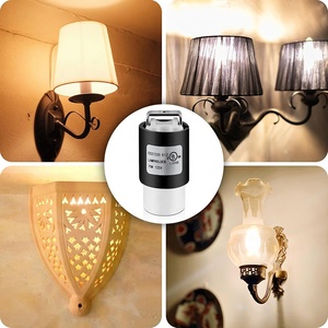 Douille de lampe en porcelaine E26 E12 avec mise à la terre, support de bougie en céramique <span class=keywords><strong>pour</strong></span> lustre, support métallique, luminaire - Product Image 6