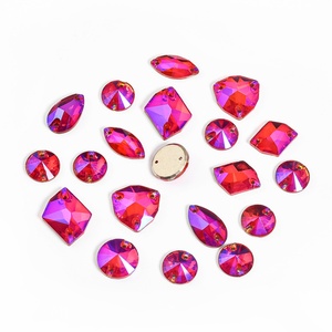 OLeeya - Cristales de Vidrio para Coser al por Mayor, Calidad Premium 5A, 20 Piezas, Mezcla de Formas, Piedras Preciosas, Parte Posterior Plana, para Accesorios de Ropa - Product Image 4