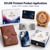 Imprimante à plat UV GCLOR A3 avec encre blanche et vernis pour étiquettes en cristal, cartes, emballages, coques de téléphone et impression personnalisée