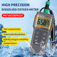 Détecteur d'oxygène dissous multifonctionnel AZ-86021 nouvelle version améliorée PH/EC/TEMP/TDS/MEMO/SALT étanche IP 67 pour piscine et aquarium