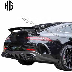 Kit de corps de lèvre avant en Fiber de carbone de Style soutiens-gorge pour <span class=keywords><strong>MB</strong></span> <span class=keywords><strong>AMG</strong></span> GT63 mise à niveau vers B style aileron arrière ailes diffuseur pièces automobiles - Product Image 3