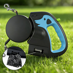 Ingrosso Double Head <span class=keywords><strong>Dog</strong></span> fune di trazione Led luce automatica retrattile guinzaglio multifunzionale per animali domestici con erogatore di cacca leggera - Product Image 5