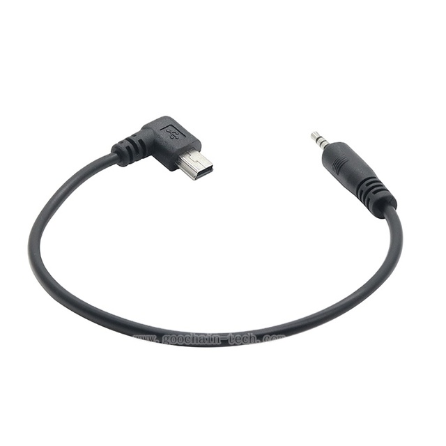 90 Degree Mini USB to 3.5mm Audio Jack Microphone Adapter Cable