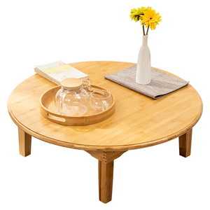 Nordic Style Folding Coffee <b>Table</b> Wood Round Solid <b>Foldable</b> Tatami <b>Small</b> <b>Table</b> For Living Room Bedroom - Product Image 5