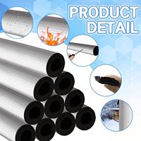 ZhenFornos Gd28 Lot de 12 tubes isolants en mousse pour tuyaux en aluminium, ruban adhésif auto-adhésif, attaches zippées, protection contre le gel 1,3 pied x
