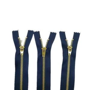 Wholesale Metal Zipper Factory Custom 4# 16cm Close End Metal teeth zip Close End metal zipper for jeans
