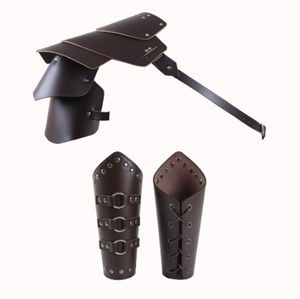 Ecowalson Medieval Retro Multi Capa Cuero Tachonado Hombros Estilo vikingo Guerrero Hombro Armadura Combo <span class=keywords><strong>Disfraz</strong></span> <span class=keywords><strong>de</strong></span> Halloween - Product Image 1