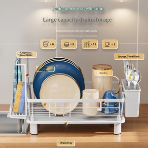 <span class=keywords><strong>Escurridor</strong></span> <span class=keywords><strong>de</strong></span> Platos <span class=keywords><strong>y</strong></span> Utensilios <span class=keywords><strong>de</strong></span> Cocina para Encimera, Soporte <span class=keywords><strong>de</strong></span> Almacenamiento <span class=keywords><strong>de</strong></span> Platos <span class=keywords><strong>y</strong></span> Tazones <span class=keywords><strong>de</strong></span> Alambre - Product Image 2