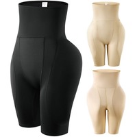 Shorts de mise en forme pour femmes à taille haute, rehausseur de fesses, rembourrage des hanches, contrôle du ventre, ceinture de maintien (rehausseur de fesses rembourré)