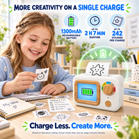 Xprinter MK1 Sevimli Kablosuz Cep Boyu Yapay Zeka Sesli Etiket Yapıcı, Çocuklar İçin Eğlenceli İletişim Becerisi Geliştirme