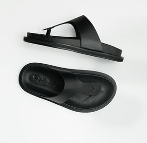 PUP Sandal Genuine Cow Leather Tubular Toe <b>Post</b> Anti Slip Lightweight Thick Sole Cushioning Flip Flops Size 36-45 White - Product Image 3
