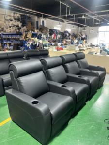 Conjunto moderno de sofá de <span class=keywords><strong>cine</strong></span> <span class=keywords><strong>con</strong></span> elevador eléctrico Cama cómoda para ver películas Marco de madera y metal Directo de fábrica - Product Image 3