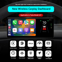 Écran tactile de tableau de bord de 8,9 pouces, écran portable sans fil CarPlay pour voiture, affichage du tableau de bord pour autoradio de style Tesla 3 Y