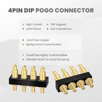 Shenzhen LIKE Personnalisation Connecteur Pogo 4 broches plaqué or 12V à courant élevé pour montre intelligente