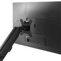 Soporte de Escritorio para Dos Monitores Auki, Brazo con Resorte de Gas, Ajustable para Pantallas de 13-32 Pulgadas, Capacidad de 10 kg