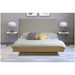 CECILION Modern Wooden Platform <b>Bed</b> Frame Contemporary Urban Style King Queen <b>Folding</b> Inflatable Metal Fabric for Urban Living - Product Image 5