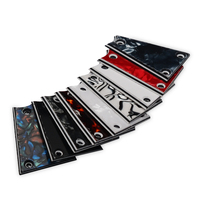Couvercle de tige de guitare Triangle 3 plis 42.5x30MM, plaque de tige de treillis 3 trous multicolore disponible