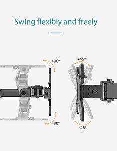 Support d'écran pivotant à mouvement complet DW230-T LCD <span class=keywords><strong>pour</strong></span> écrans de 17 à 27 pouces, support de tablette, support triple ou double <span class=keywords><strong>pour</strong></span> écrans <span class=keywords><strong>PC</strong></span> - Product Image 4