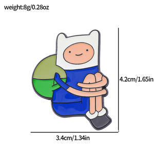 Cute <span class=keywords><strong>Pepe</strong></span> Frog Animation Adventure Time Metal Badge TV & Movie Character Pintado UV Impresión Logo Forma personalizada Accesorio Pin - Product Image 6