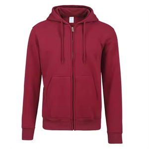 Sudadera con capucha de diseño moderno con cremallera para hombre, informal, de algodón, con logotipo personalizado, serigrafía, oversize, unisex - Product Image 3