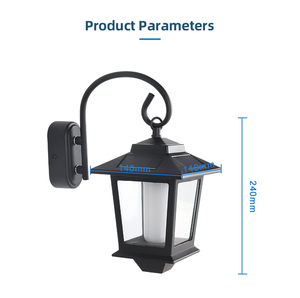 Lanterne murale solaire extérieure blanc chaud, <span class=keywords><strong>lampe</strong></span> décorative en tungstène, étanche, luminaire solaire suspendu pour porche, garage - Product Image 1