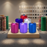 Filament de polyester texturé haute ténacité WELONG 100 %, 300/576 DTY S/Z Twist, respectueux de l'environnement, teint en masse, pour tapis