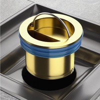Siphon de sol de salle de bain moderne en laiton chromé de petit diamètre, bouchon anti-insectes pratique pour toilettes, filtre désodorisant pour tuyau d'égout