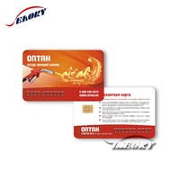 Contact personnalisé ou double interface carte de crédit visa en plastique