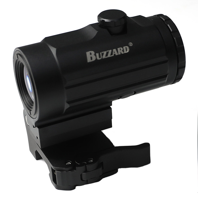 High End Buzzard 3X22 Magnifier Tactical Scope Quick Flip-to-Side Mount Red Dot Sight 3x Magnifier for Hunting