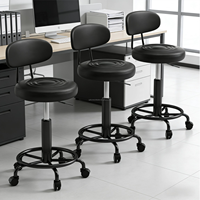 Tabourets de comptoir tendance en PU rembourrés et peu encombrants pour bar de studio, chaise de salle à manger confortable pour îlot de cuisine