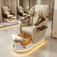 Nouveau fauteuil de massage électrique de luxe pour le dos et les pieds, fauteuil de manucure et de massage des pieds, fauteuil multifonctionnel pour salon de beauté avec bain de pieds