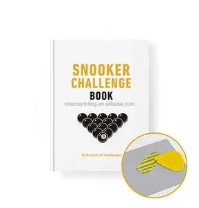 Custom Printing Scratch-Off Snooker Challenges Adventure Scratch Off Book for Snooker Enthusiasts Club