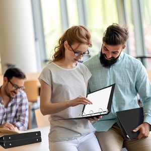Mini Carpeta de 3 Anillos de 1 Pulgada, Compatible con Papel de 5.5 x 8.5, Plástico Flexible, Tres Anillos Redondos, Carpeta Pequeña Negra A5, al por Mayor para la Escuela y la Oficina - Product Image 6