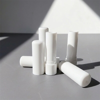 Tube de baume à lèvres à ouverture facile, emballage cosmétique vide en plastique en forme de tube de rouge à lèvres, avec bouchon à vis, traitement de sérigraphie Yolio 25mm