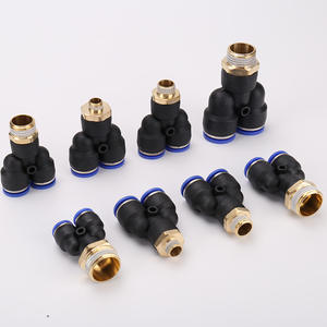 Raccord pneumatique en laiton à connexion rapide en forme de Y, modèles PX6-01/PX8-02/PX10-03/PX12-04/16-04, raccord pour air - Product Image 2