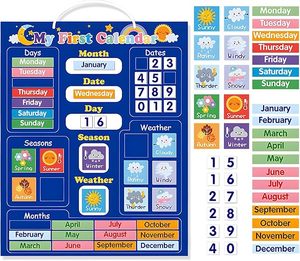 Learning Kids Magnetic <b>Pocket</b> Chart Classroom Daily Calendar Monthly Educational Charts for Preschool Magnetic <b>Pocket</b> Chart - Product Image 1