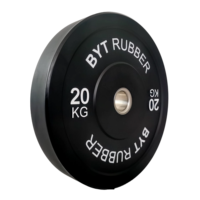 Plaques de musculation en acier et caoutchouc colorées de 5 à 25 kg pour la compétition, vente en gros pour salles de sport commerciales