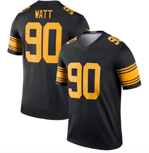 Kaos Sepak Bola Amerika Warna Tim Pittsburgh Gaya Kenny Pickett # 8 TJ Watt # 90 Jersey Jaring Kustom Grosir Unisex 100% - Product Image 2