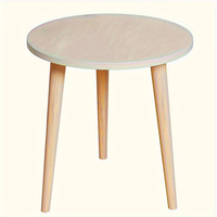 Table basse de salon moderne, pliable, durable, facile à nettoyer, en bois de bambou blanc, finition laquée, 1 an
